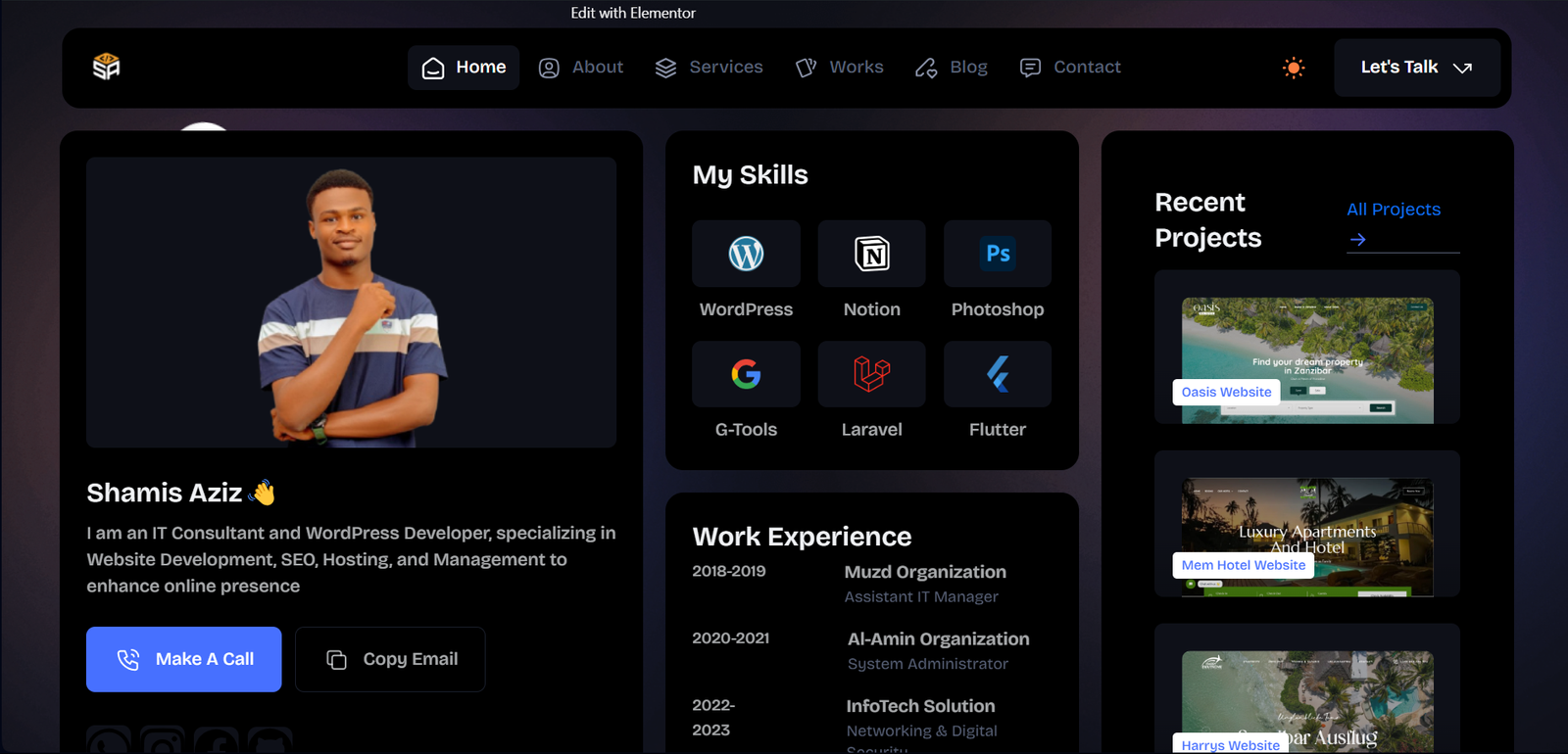 Shamis-aziz website